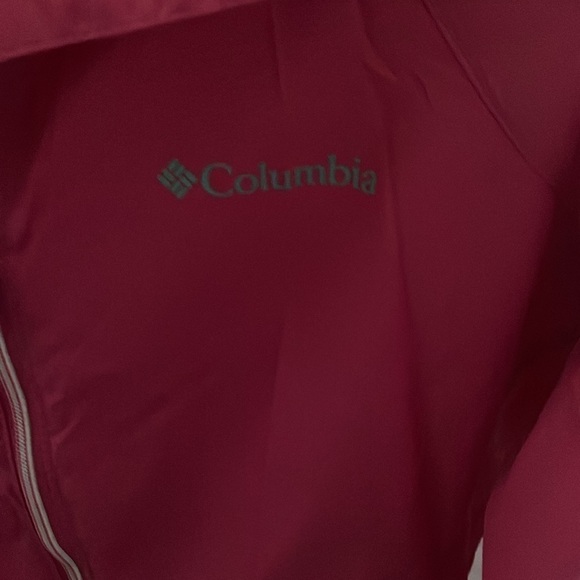 Columbia:Pink Windjacket- pockets, hood, cinch waist, adjustable/ Velcro wrist-S - Picture 3 of 15